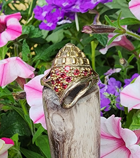 Garnet-Studded Seashell