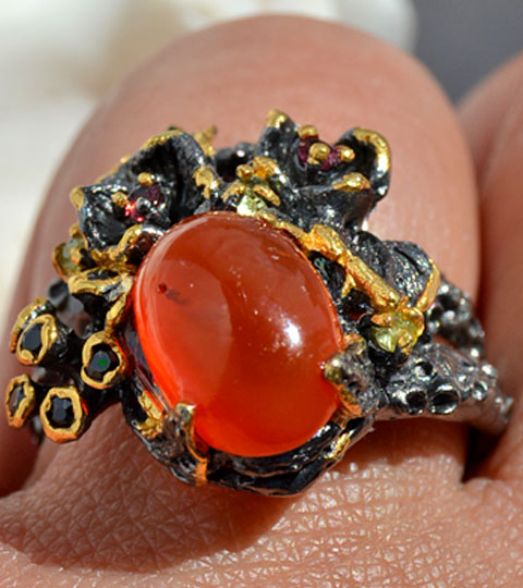 Carnelian and Garnets