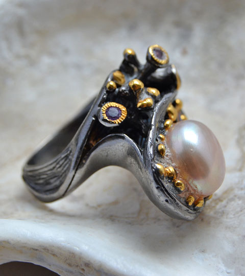 Pearl Amethyst and Garnet