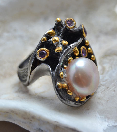 Pearl Amethyst and Garnet