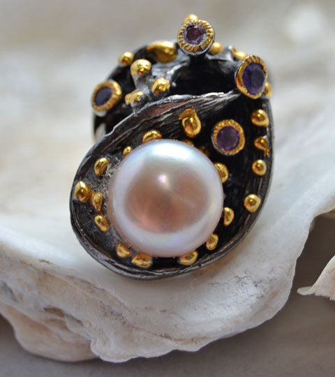 Pearl Amethyst and Garnet