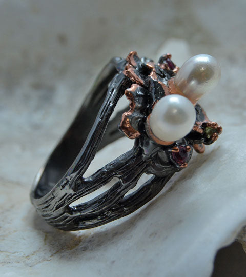 Pearls and sapphires