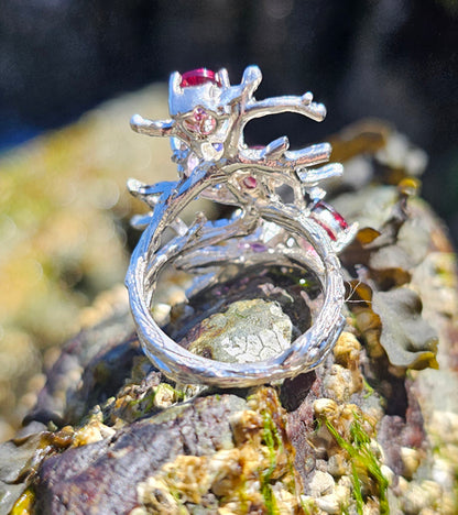 Gemstones Entangled in Coral