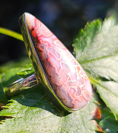 Painted Agate Ring