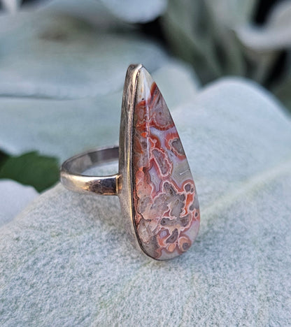 Painted Agate Ring