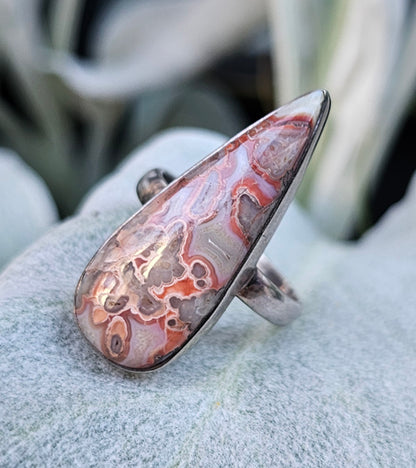 Painted Agate Ring