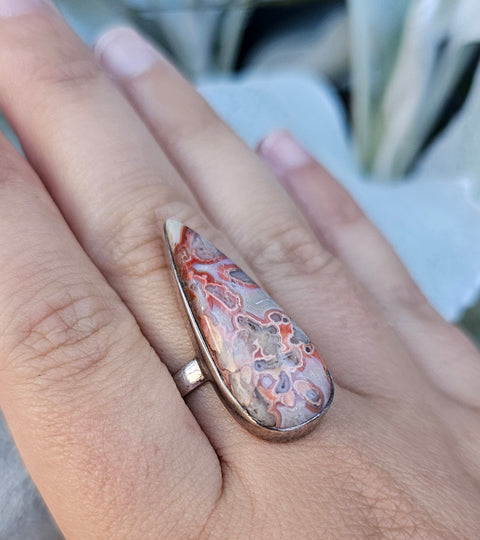 Painted Agate Ring