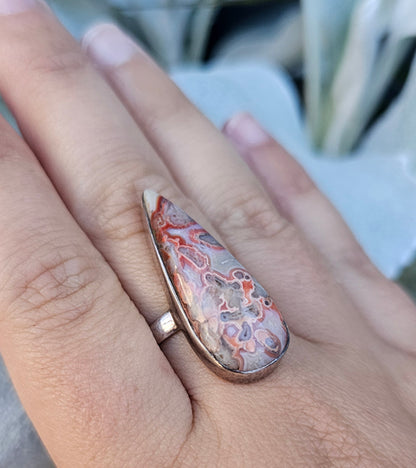 Painted Agate Ring